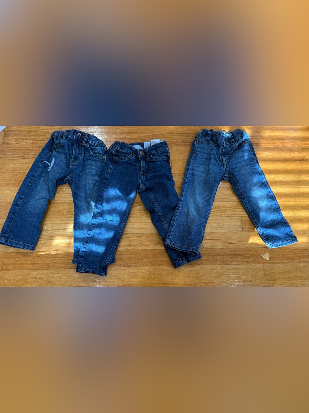 Kids Dark Blue Denim Jeans - 3 Pack